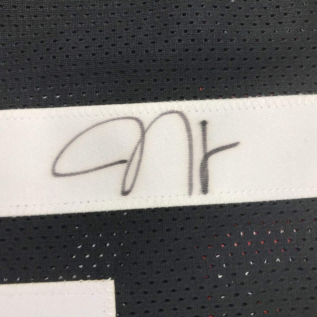 Framed Autographed/Signed James Harden 35x39 Houston Black Basketball Jersey Beckett BAS COA