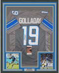 Framed Autographed/Signed Kenny Golladay 35x39 Detroit Grey Football Jersey JSA COA