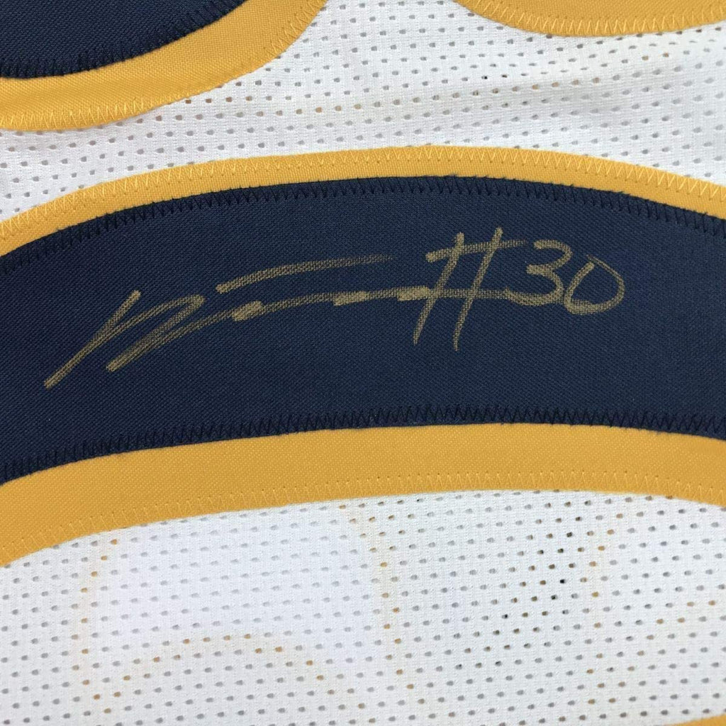 Framed Autographed/Signed Myles Jack 35x39 UCLA White College Football Jersey JSA COA