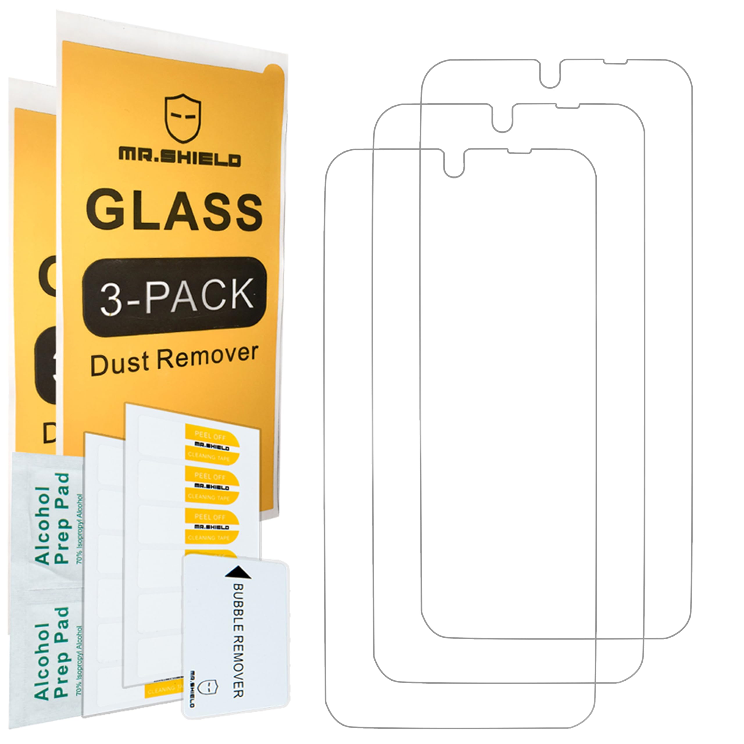 Mr.Shield Screen Protector for Punkt MC02 5G Tempered Glass Clear 3-Pack