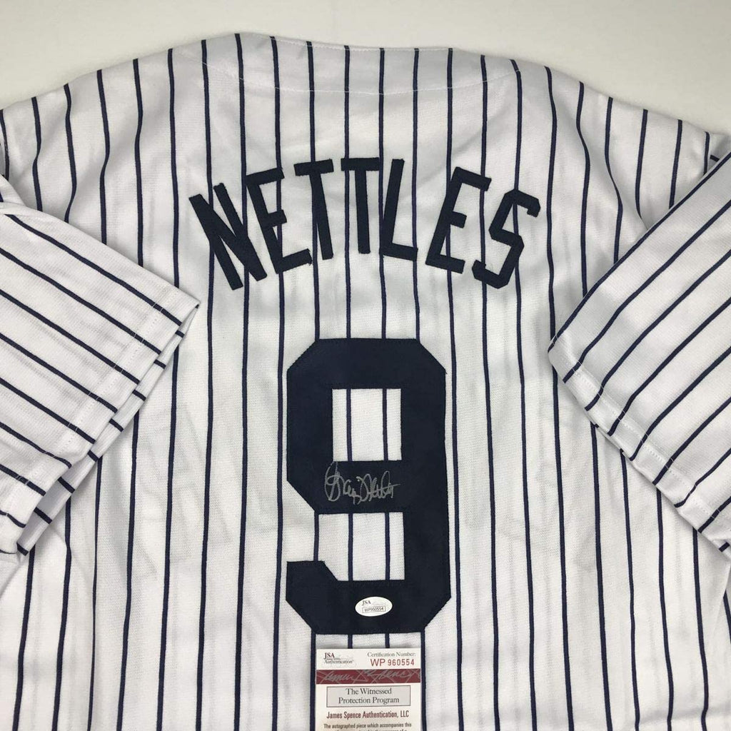 Autographed/Signed Graig Nettles New York Pinstripe Baseball Jersey JSA COA