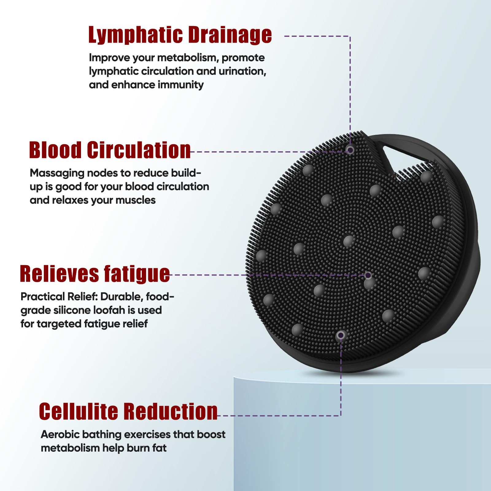 Canroom Silicone Body Scrubber Anti Zinc Infused Exfoliating Black
