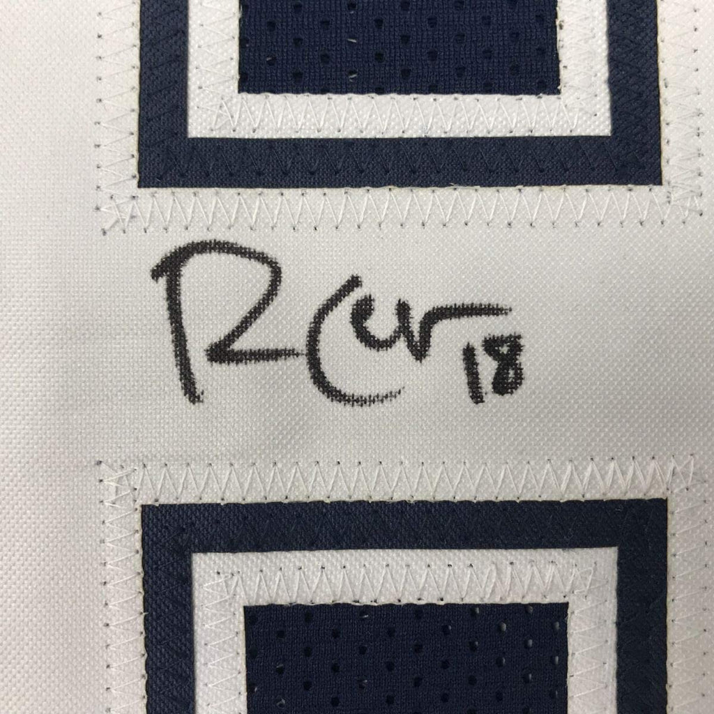 Framed Autographed/Signed Randall Cobb 35x39 Dallas Dark Blue Football Jersey JSA COA