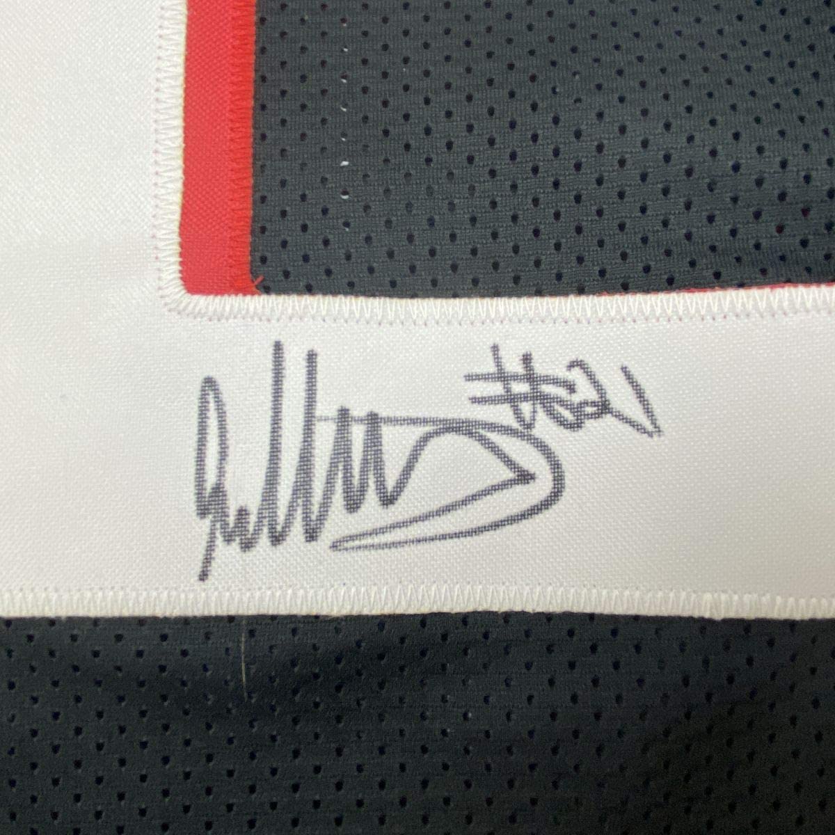Framed Autographed/Signed Todd Gurley II 35x39 Atlanta Black Football Jersey Beckett BAS COA