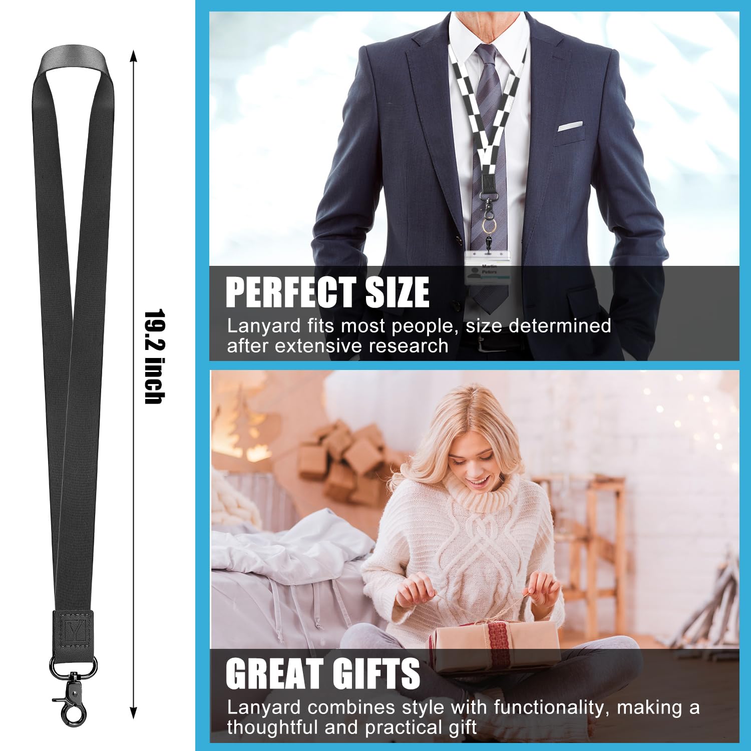 YAVVOZH Soft Plaid Key Lanyard for Women Neck Id Badge Orange Size Average