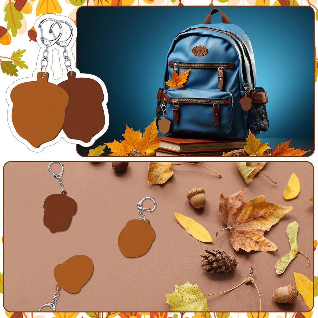 [Like New] RattanView 24-Piece Acorn Keychain Craft Set, 12 Styles