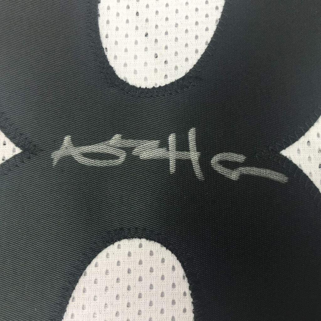 Framed Autographed/Signed Antonio Brown 35x39 Pittsburgh Steelers White Football Jersey Beckett BAS COA
