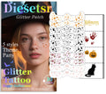 Diesetsr Face Glitter Freckles Temporary Tattoos Stickers Black 30 PCS