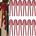 Dcocdeely 12 Pcs Velvet Christmas Bows 24x12in Wine Red Rustic Decor
