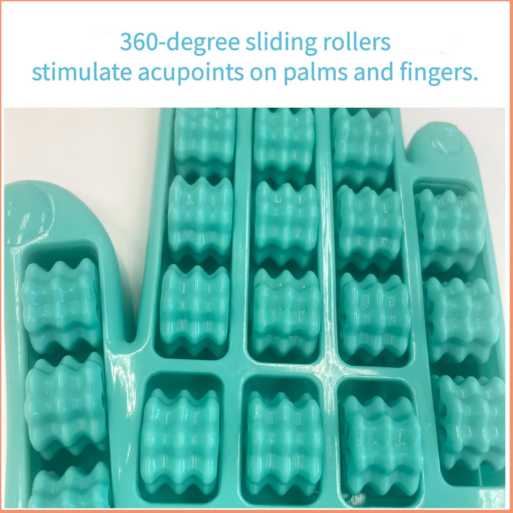 Hand Massager Finger Roller for Arthritis Carpal Tunnel Pain Relief Blue
