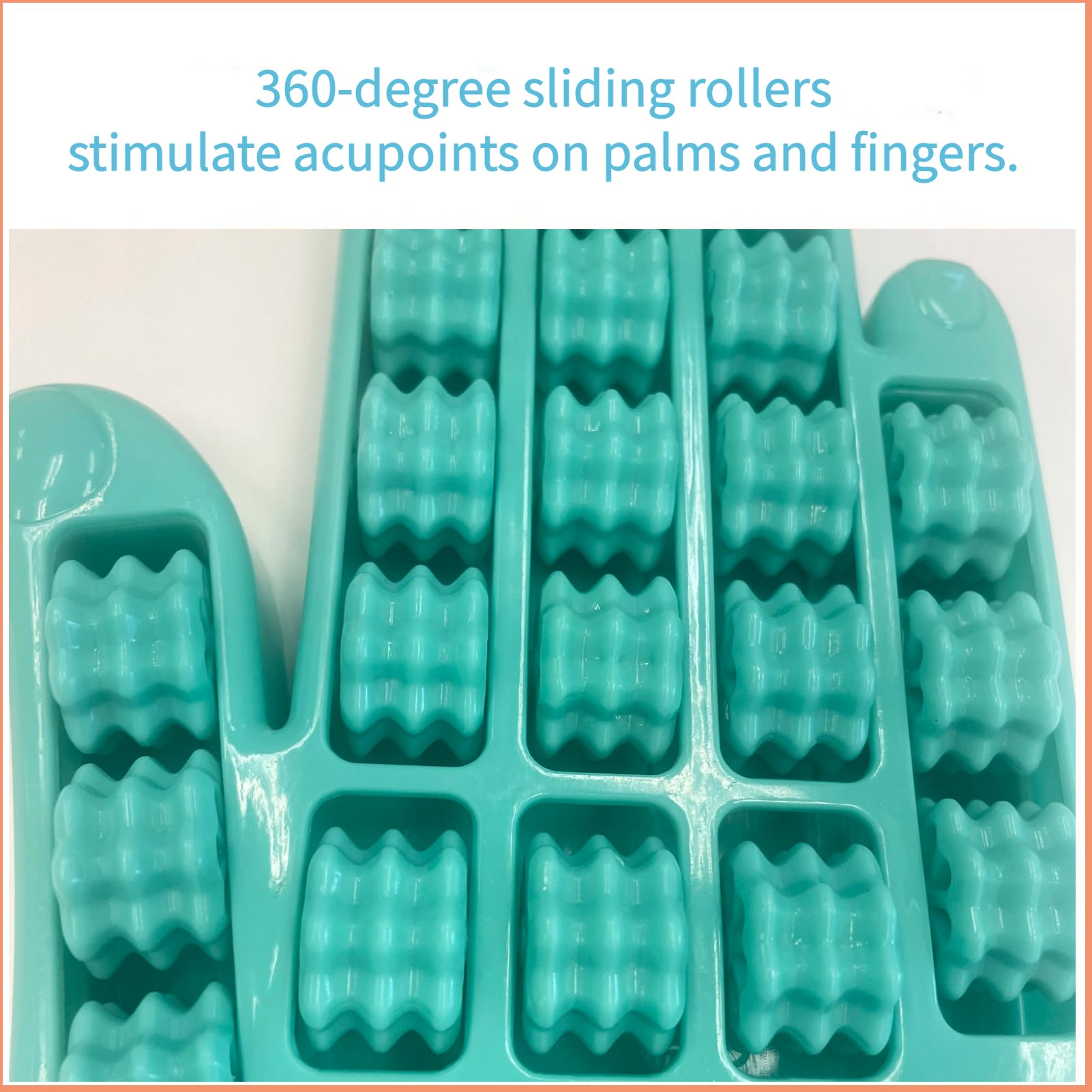 Hand Massager Finger Roller for Arthritis Carpal Tunnel Pain Relief Blue