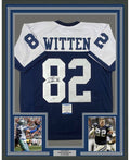 Framed Autographed/Signed Jason Witten 35x39 Dallas Thanksgiving Day Football Jersey Beckett BAS COA