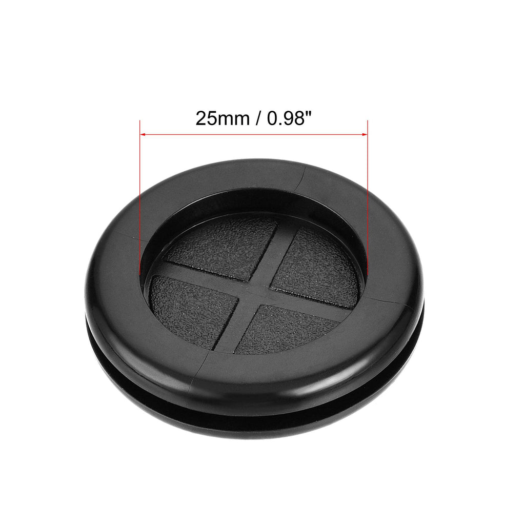 uxcell Rubber Grommet Round Double-Sided Mount Dia 32mm Wire Protection 20pcs