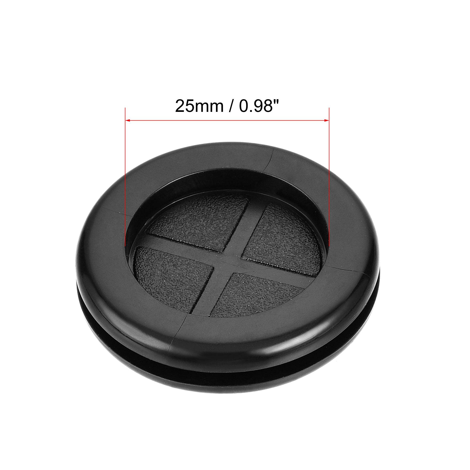 uxcell Rubber Grommet Round Double-Sided Mount Dia 32mm Wire Protection 20pcs