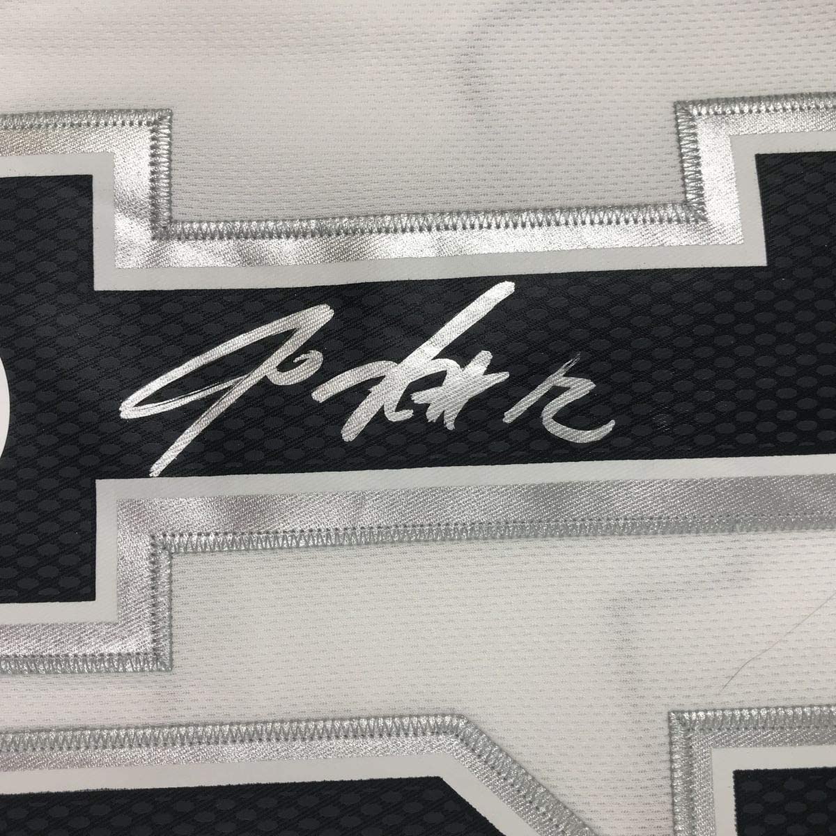 Framed Autographed/Signed LaMarcus Aldridge 35x39 San Antonio White Basketball Jersey JSA COA