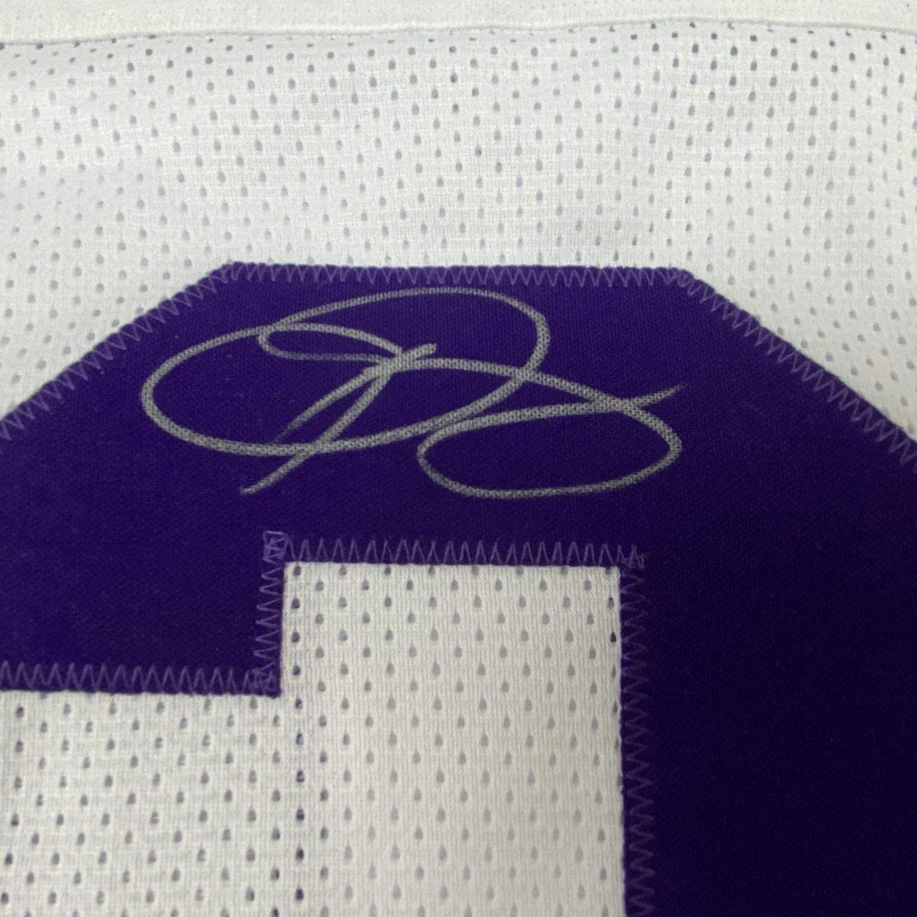 Framed Autographed/Signed Odell Beckham Jr. 35x39 LSU White College Football Jersey JSA COA
