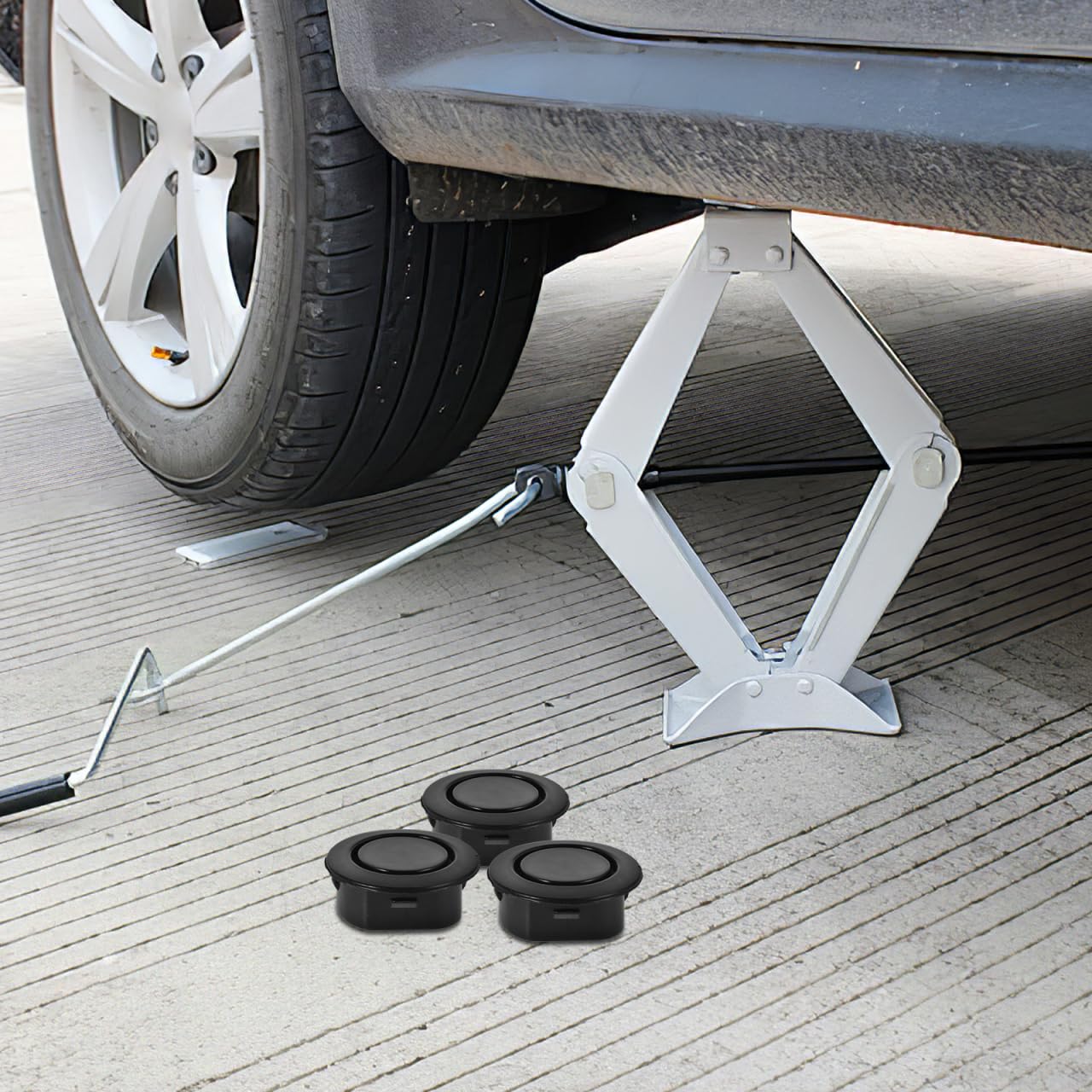 Homoyoyo 10PCS Car Rear Bumper Radar Hole Cover Plastic Plugs Black