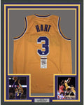 Framed Autographed/Signed Josh Hart 35x39 Los Angeles LA #3 Yellow Basketball Jersey JSA COA