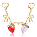 LAEKOU Strawberry Charm for Purse or Backpack