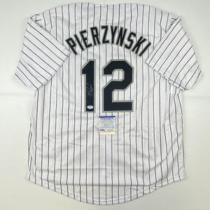 Autographed/Signed AJ A.J. Pierzynski Chicago Pinstripe Baseball Jersey PSA/DNA COA