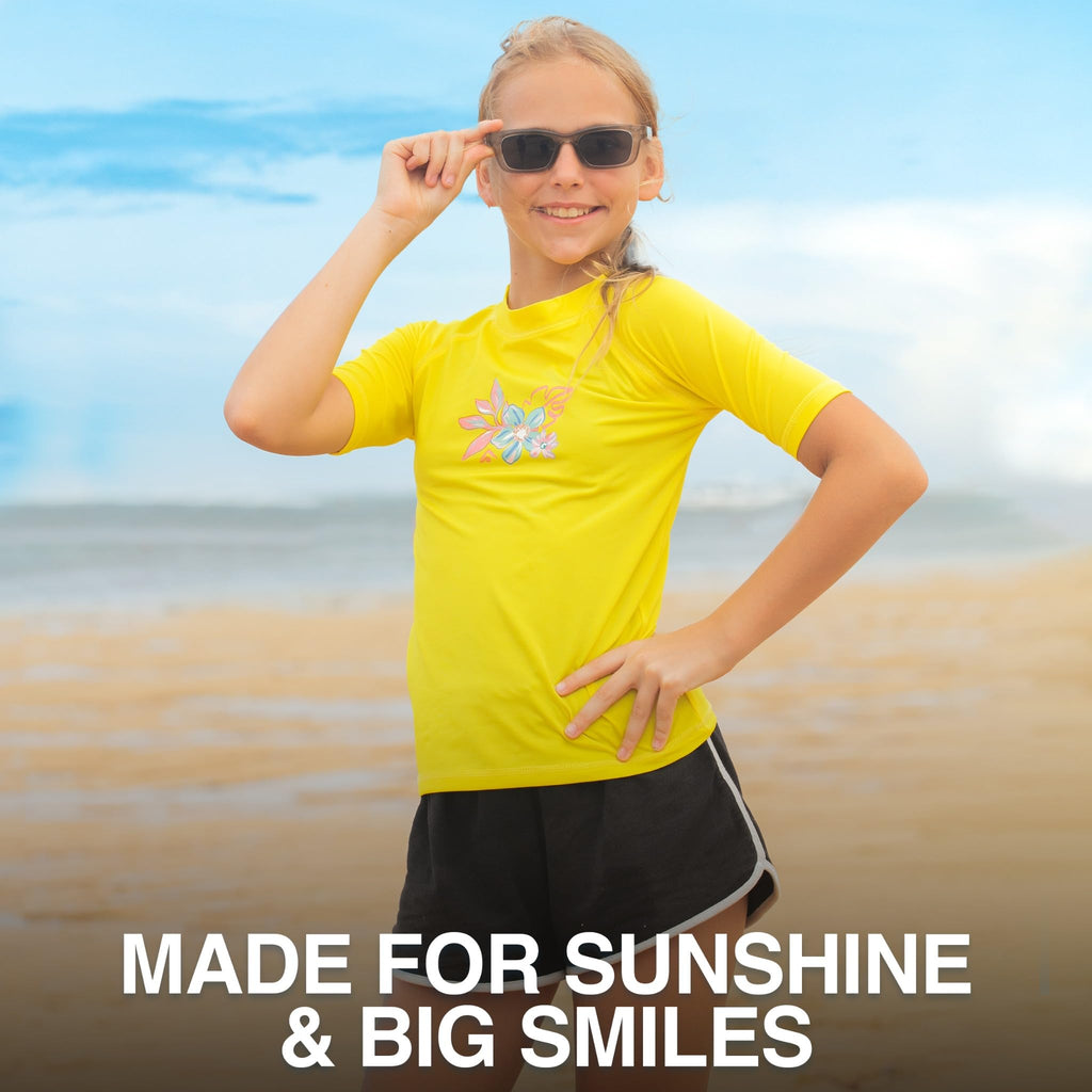 Kanu Surf Girls Rash Guard UPF 50+ Short Sleeve Swim Shirt Daria Size 8
