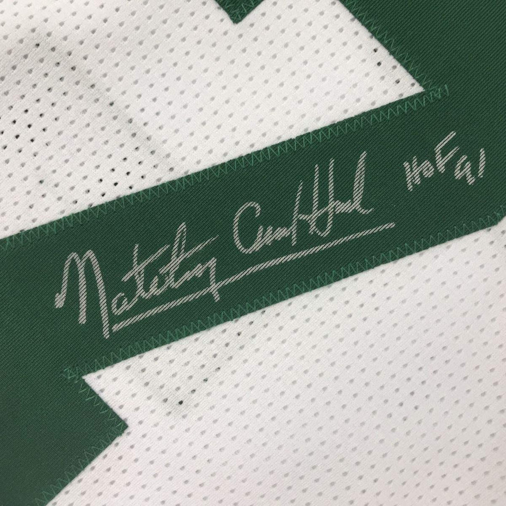 Framed Autographed/Signed Nate Tiny Archibald 35x39 Boston White Basketball Jersey JSA COA