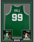 Framed Autographed/Signed Tacko Fall 35x39 Boston Green Basketball Jersey PSA/DNA COA