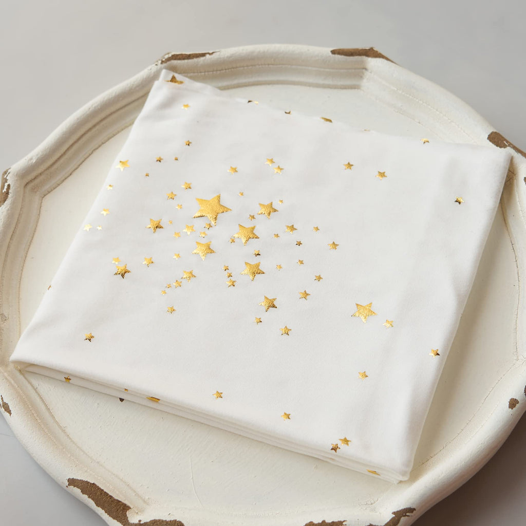 Zeroest Newborn Photography Wraps with Gold Stars Navy Size Crib