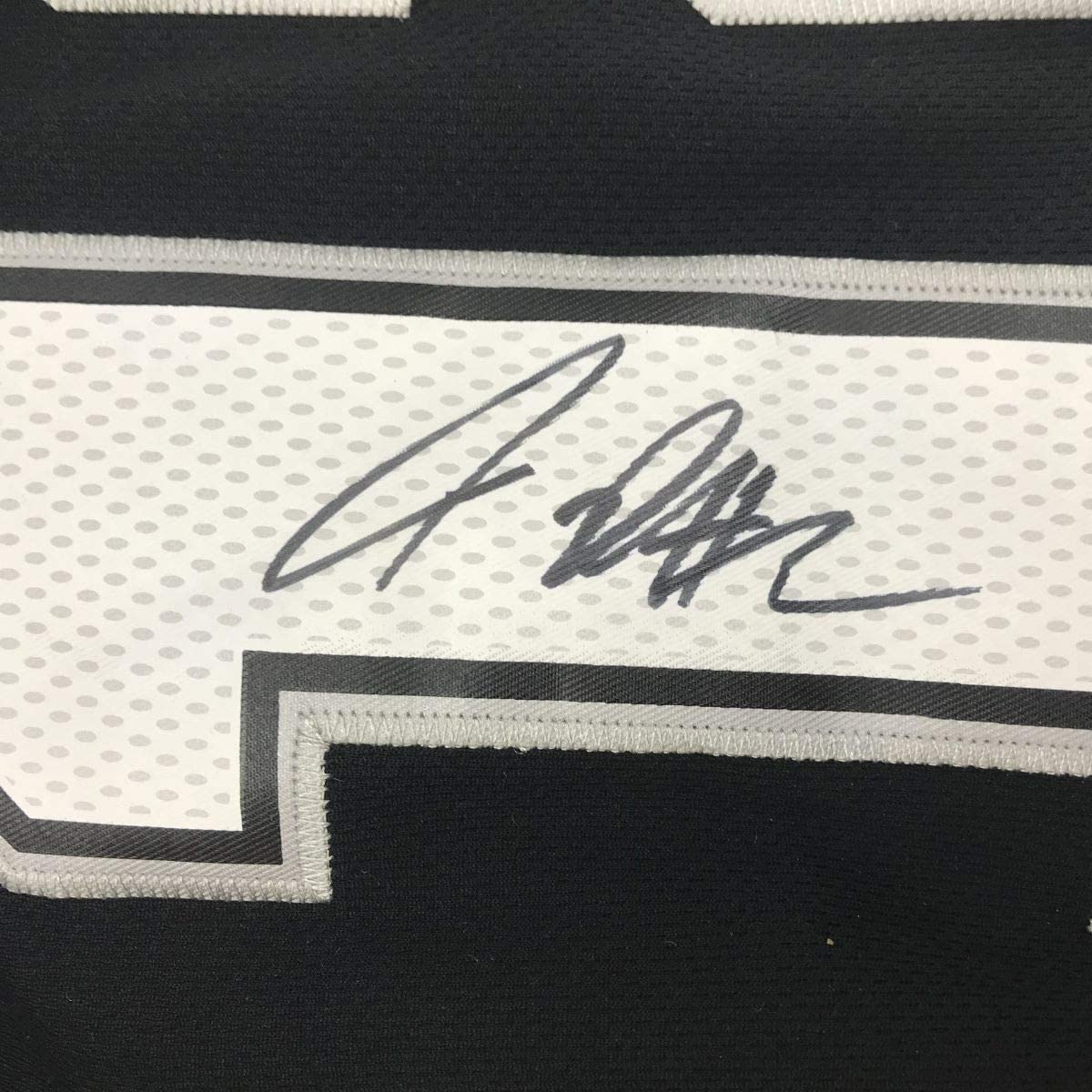 Framed Autographed/Signed LaMarcus Aldridge 35x39 San Antonio Black Basketball Jersey JSA COA
