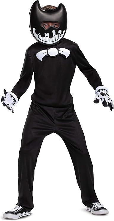 Bendy Costume for Kids, Bendy and The Ink Machine Jumpsuit