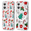 iPhone 16 Clear MagSafe Cases, 2-Pack, Christmas Prints