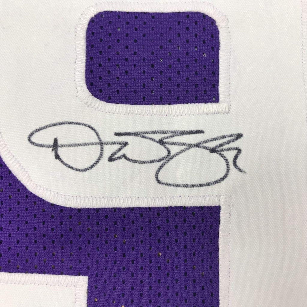Framed Autographed/Signed Dan Majerle 35x39 Phoenix Purple Basketball Jersey Beckett BA COA