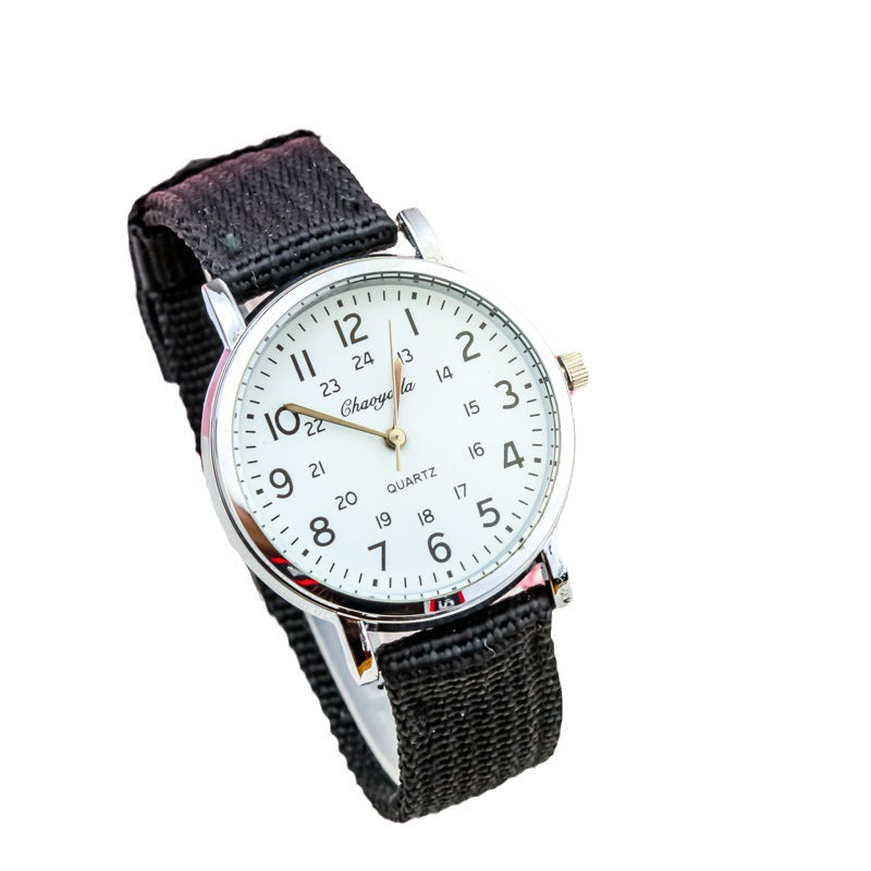 Fashion Korean Children's Clear Digital Breathable Canvas Strap Little Boy Watch