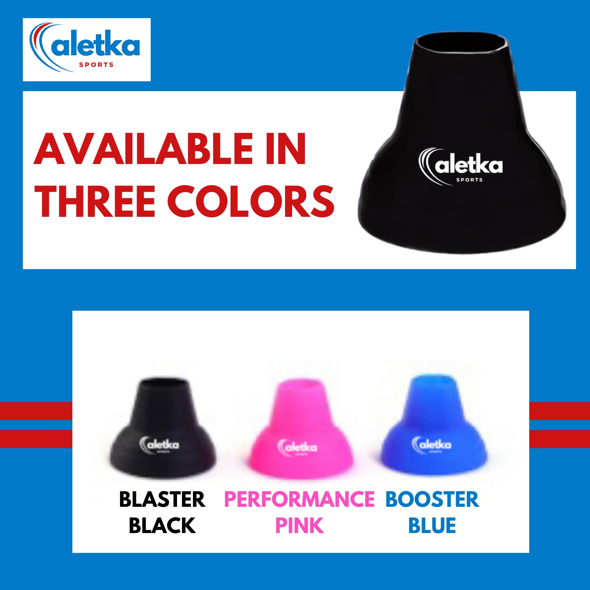 aletka 2-Pack Pickleball Ball Retriever Paddle Suction Cup Blue Pink