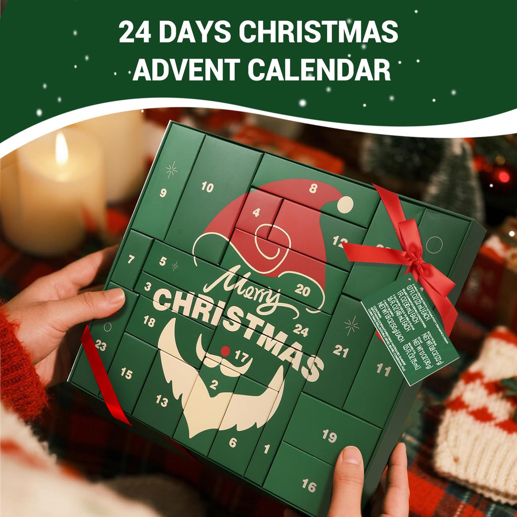 Rinse & Robust Advent Beauty Calendar 2025 Beard Care Kit 24 Days Red