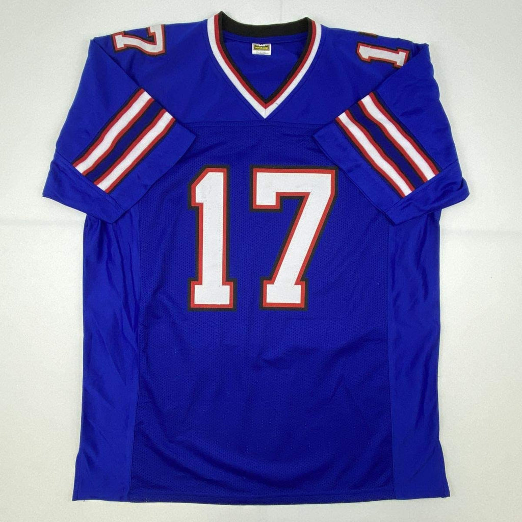 Autographed/Signed Josh Allen Buffalo Blue Football Jersey Beckett BAS COA