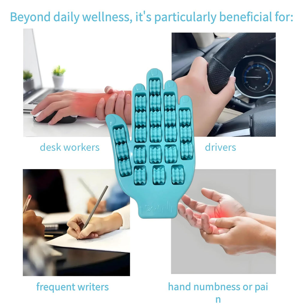 Hand Massager Finger Roller for Arthritis Carpal Tunnel Pain Relief Blue