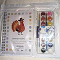 SLWBZ Watercolor Workbooks Painting Kit Thanksgiving Turkey with Paint Set