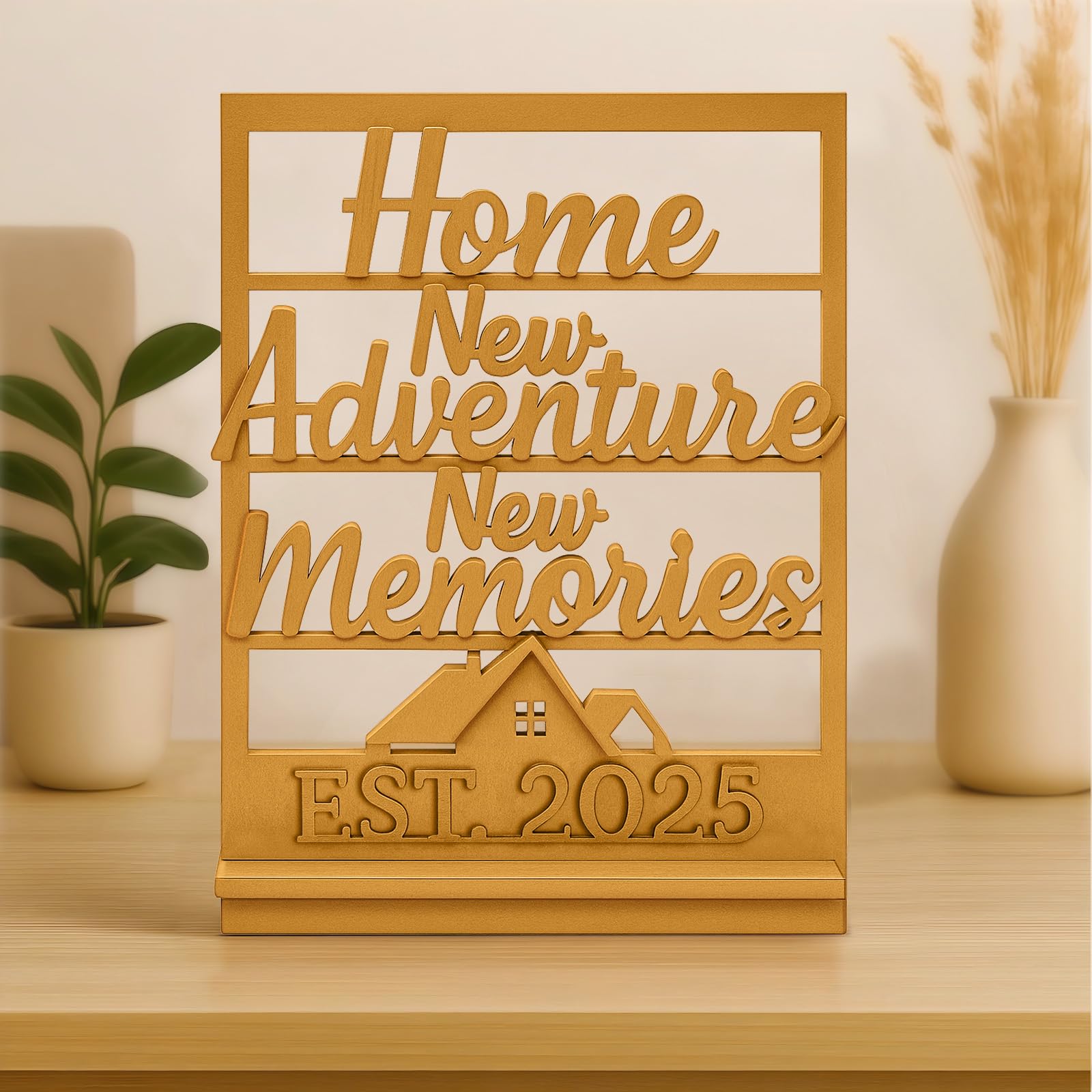 GoHoKi Housewarming Gift Farmhouse Wooden Sign Entry Table Decor New Home