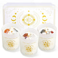 Suhctuptx Zodiac Lavender Scented Soy Candles Healing Crystals Fire Signs Small