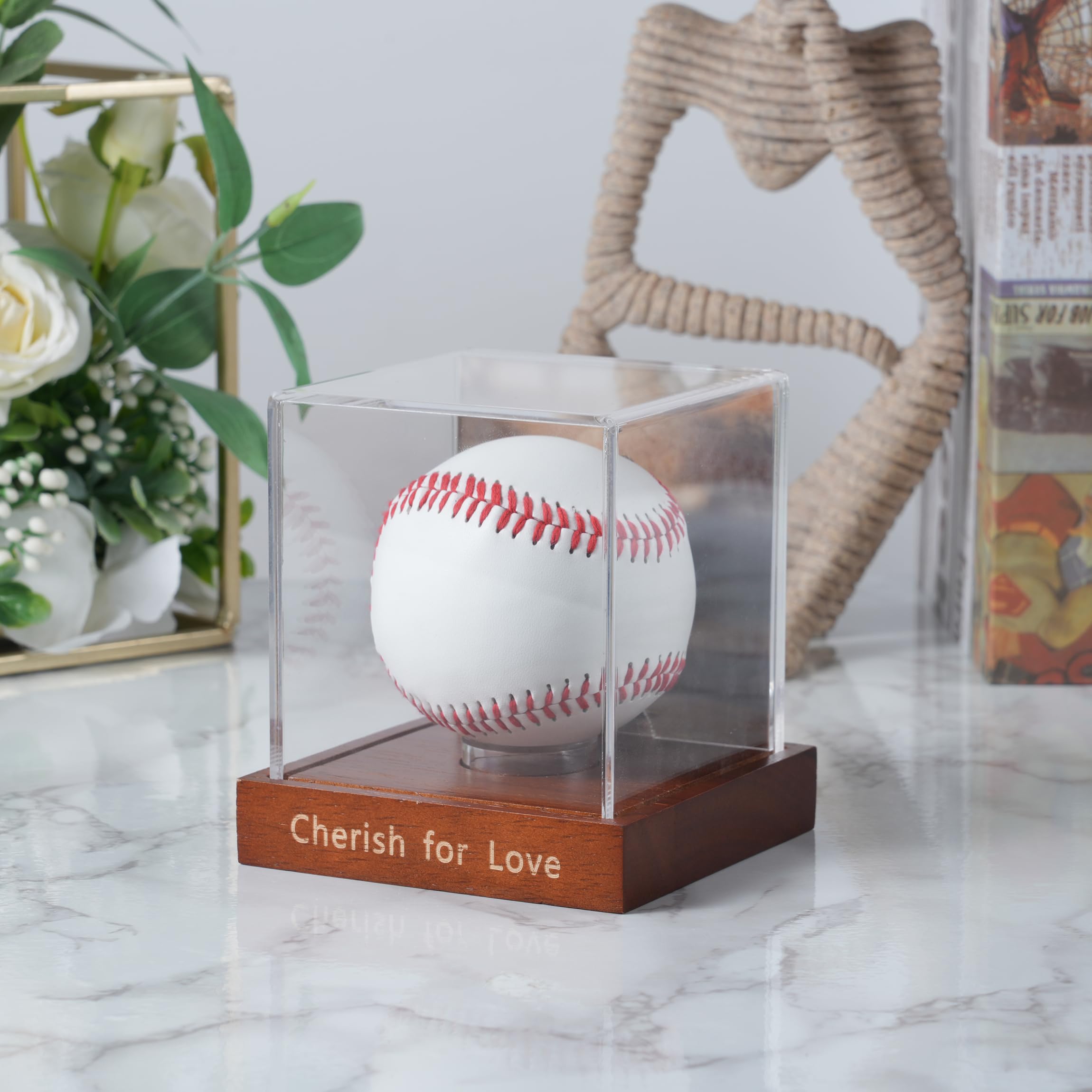 KASTANNY UV Protected Acrylic Baseball Display Case Clear Fits Official Size