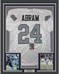 Framed Autographed/Signed Johnathan Abram 35x39 Las Vegas Oakland Color Rush Football Jersey JSA COA