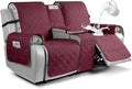 Easy-Going Loveseat Recliner Sofa Cover Console Water Resistant 2-Seater Wine