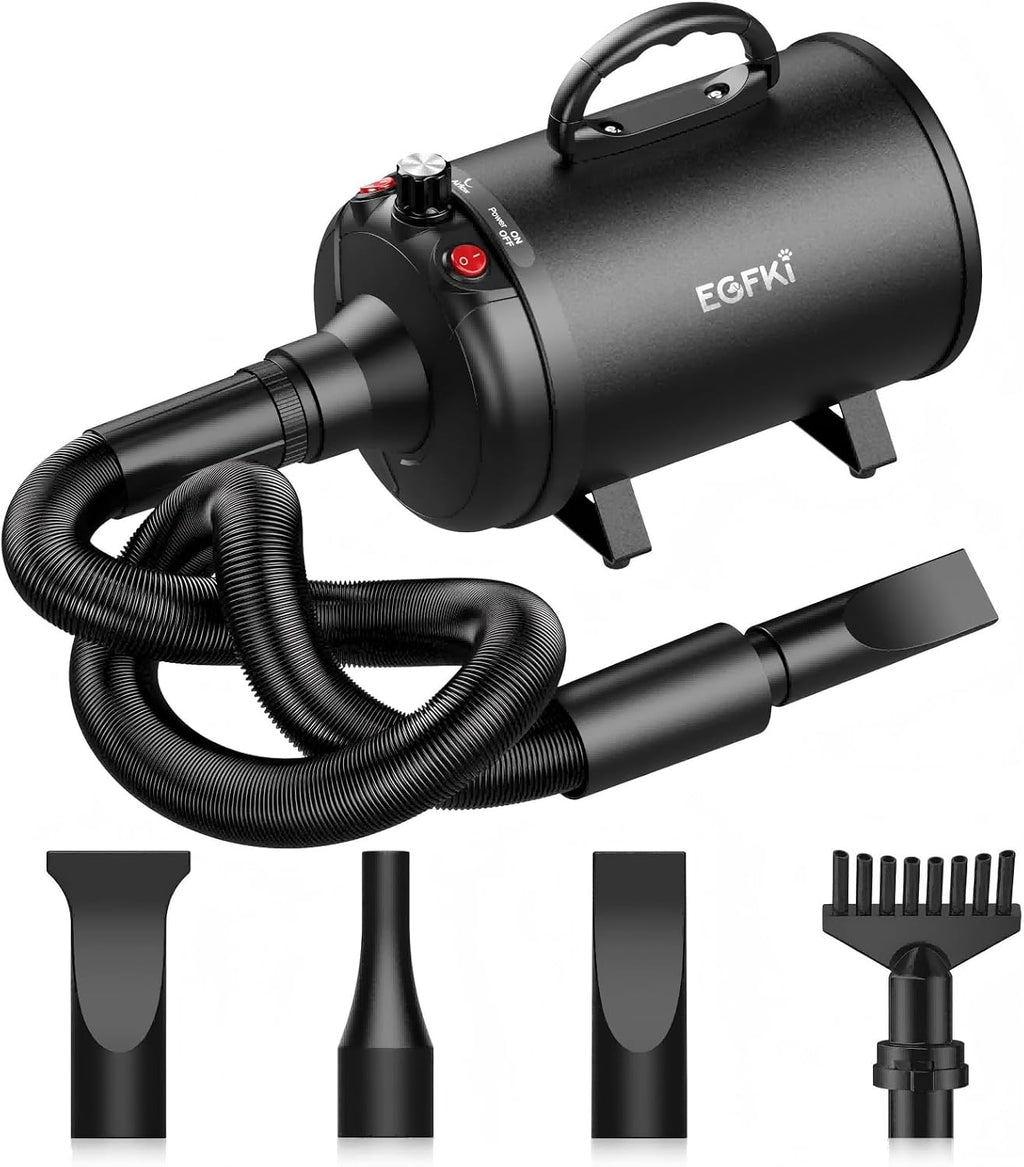 High-Velocity Dog Grooming Dryer – Heater & 4 Nozzles