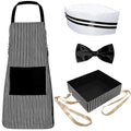 Generic 4pcs 1950s Hot Dog Vendor Halloween Costume Black Size Tall