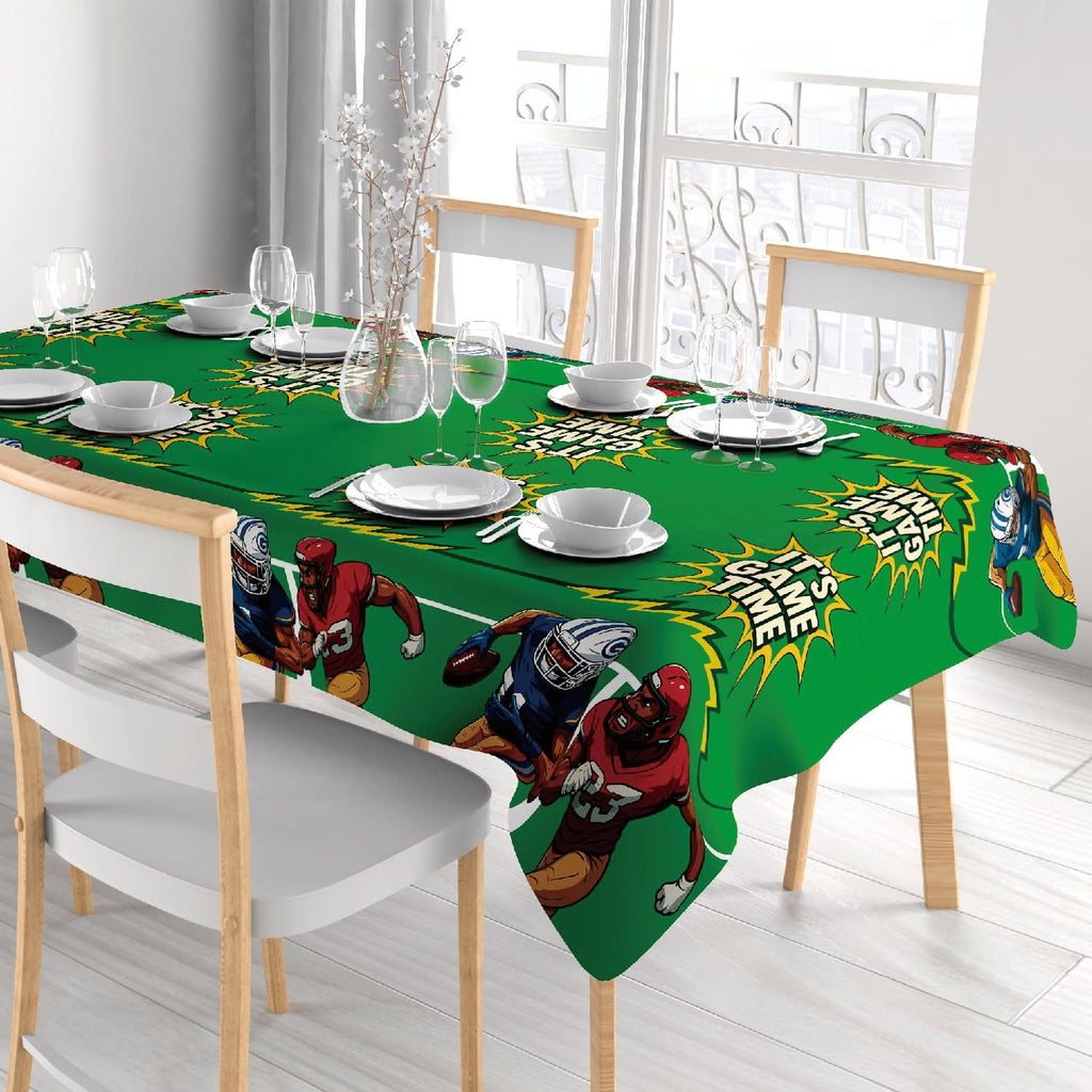 Bambluby Football Party Tablecloth 3 Pack 108x54in Comic Style Disposable