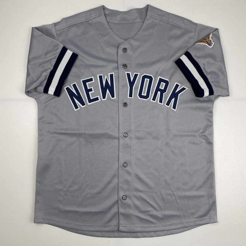 Autographed/Signed Tino Martinez New York Grey Baseball Jersey PSA/DNA COA