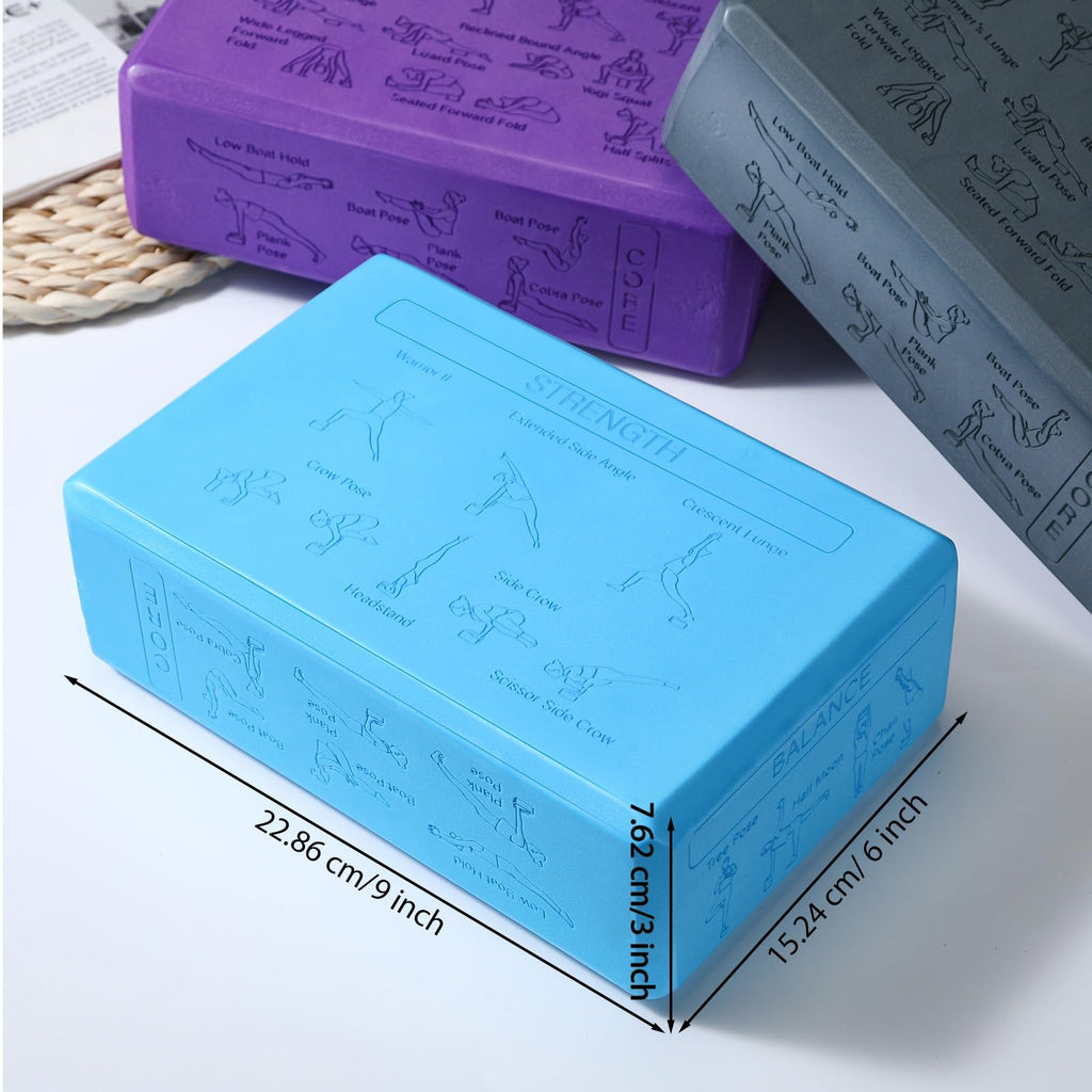 Halloscume Cork Yoga Blocks 2 Pack High Density Non Slip Teal Color