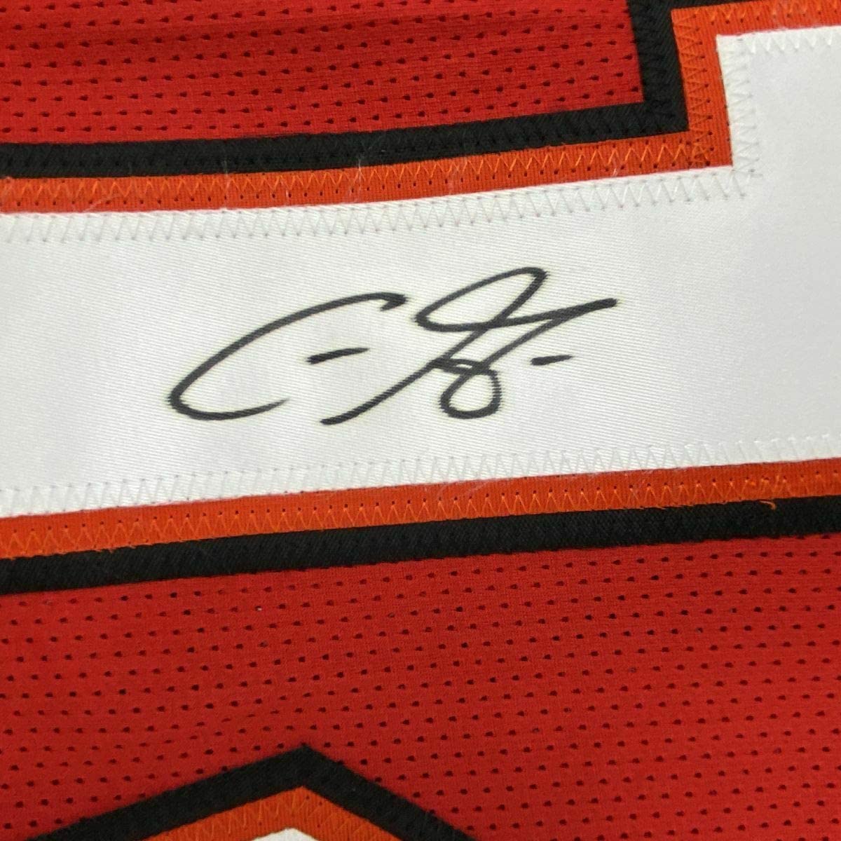 Framed Autographed/Signed Chris Godwin #14 35x39 Tampa Bay Red Football Jersey JSA COA