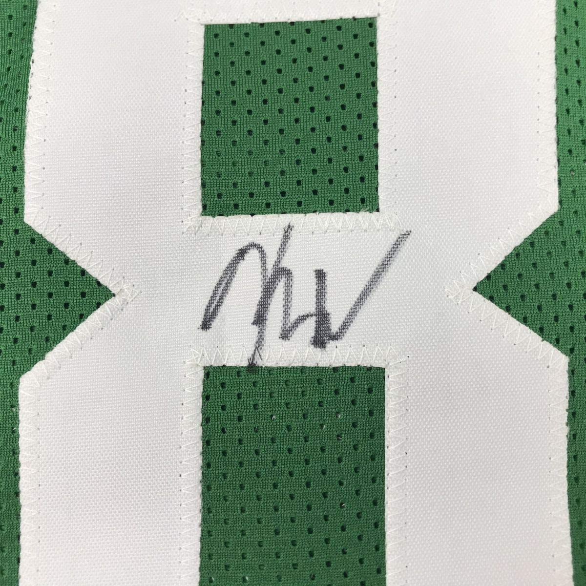 Framed Autographed/Signed Kemba Walker 35x39 Boston Green Basketball Jersey JSA COA